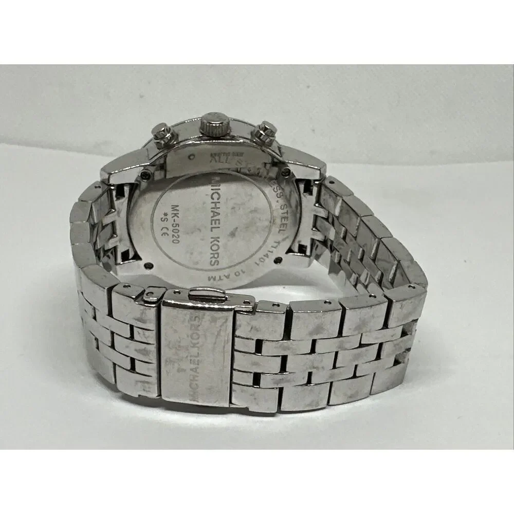 Michael Kors MK5020 Women's Silver Stainless Steel Analog Dial Wrist Watch NUL51